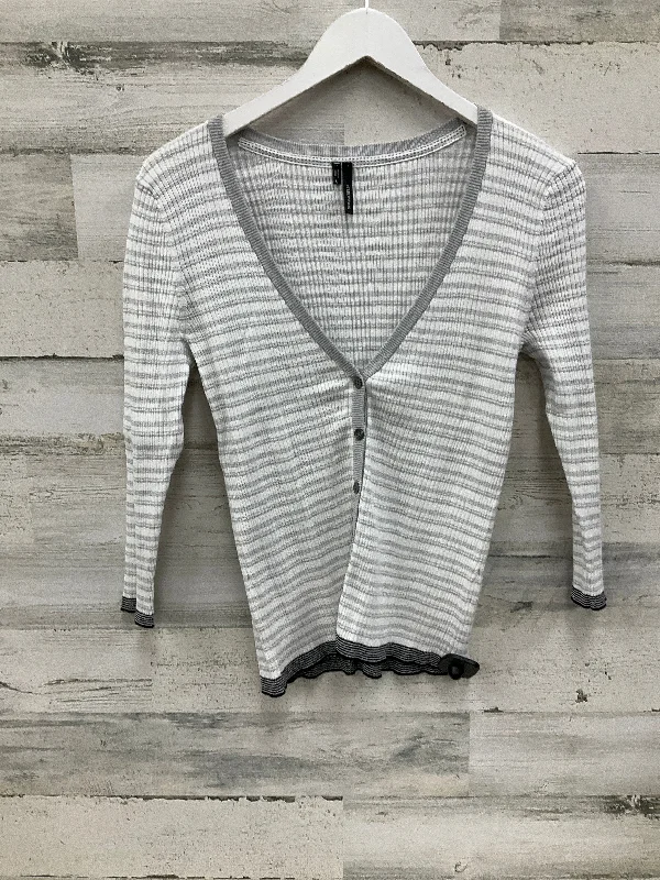 Cardigan By Maurices In Grey & White, Size: L