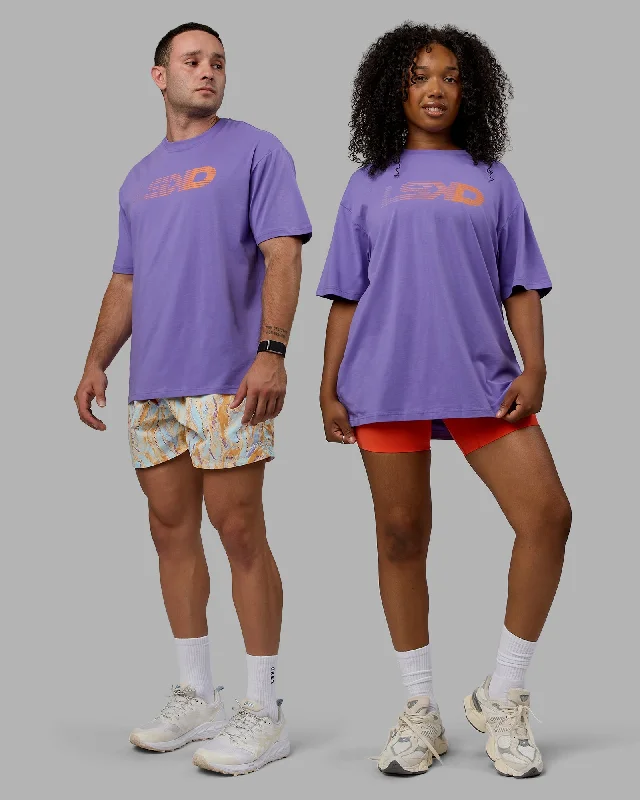 Unisex Motion FLXCotton Tee Oversize - Dahlia Purple-Vibrant Orange