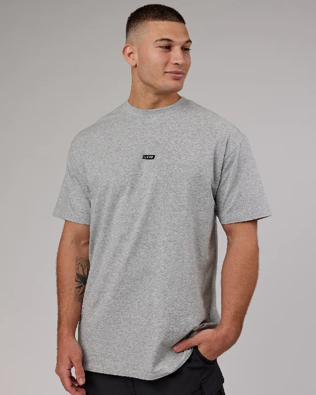 Fundamental FLXCotton Tee Longline Oversize - Light Grey Marl