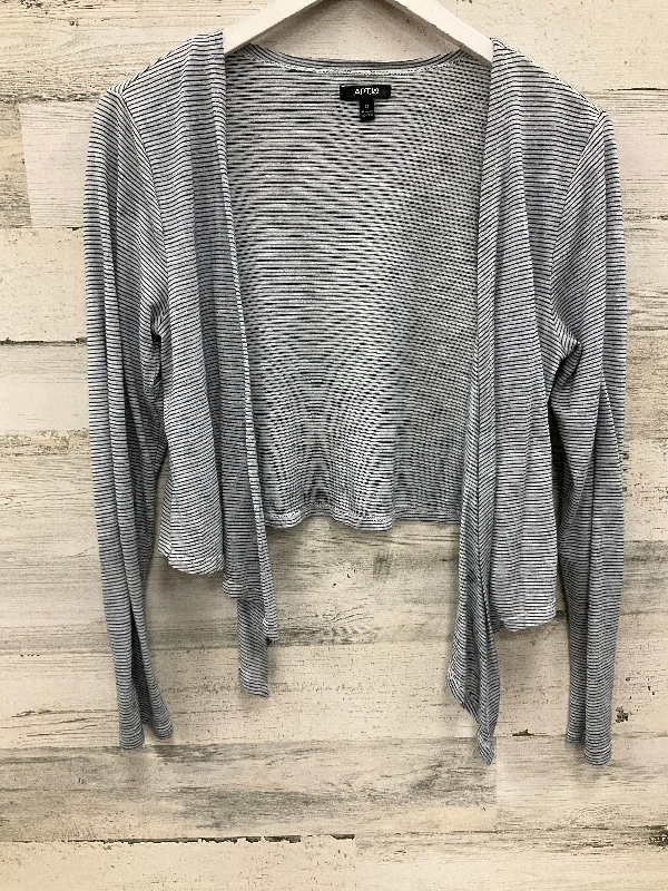 Cardigan By Apt 9 In Black & Grey, Size: 8