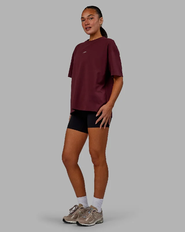 Go-To FLXCotton Oversized Tee - Dark Cherry