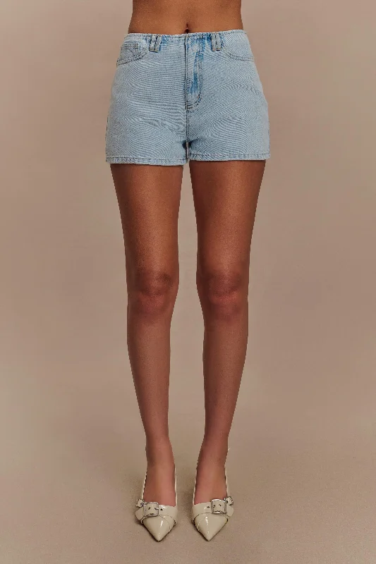 Tobias Denim Shorts - Light Blue