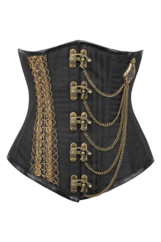 Alternating Stripe Steampunk Underbust