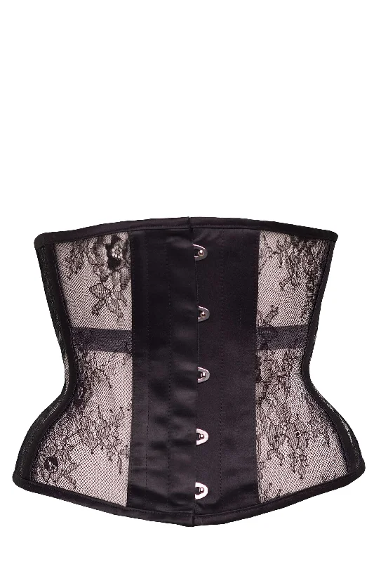 Black Lingerie Weight Mesh Underbust Corset