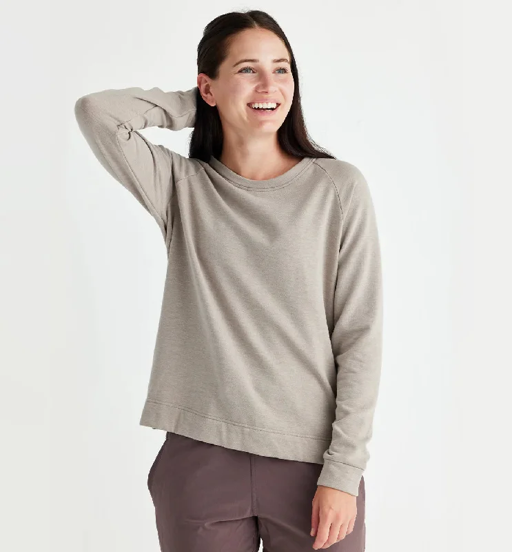 Women's Bamboo Lightweight Fleece Crewneck Pullover