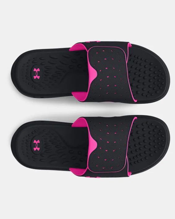 Women's UA Ignite 7 Pro Slide Sandal - Black/Rebel Pink