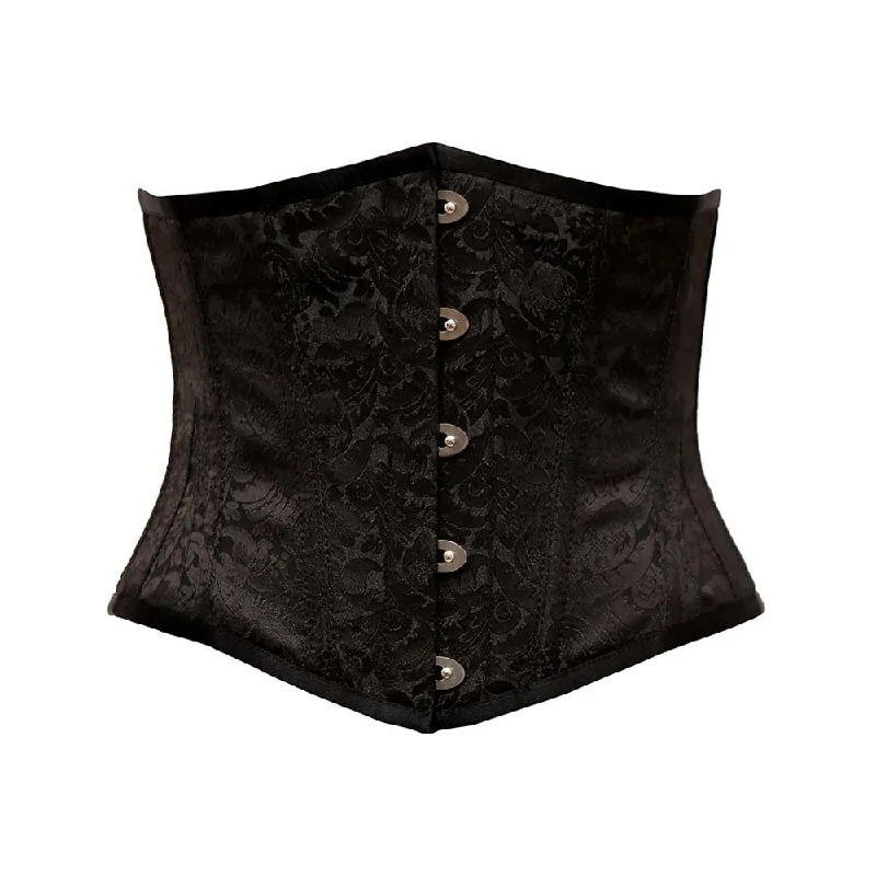 Lozil Black Brocade Underbust Corset