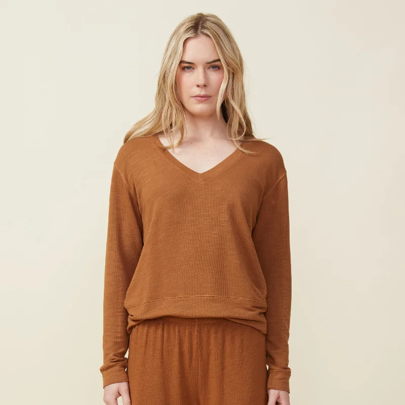 Supersoft Long Sleeve V Neck