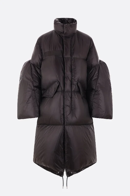 nylon long down jacket