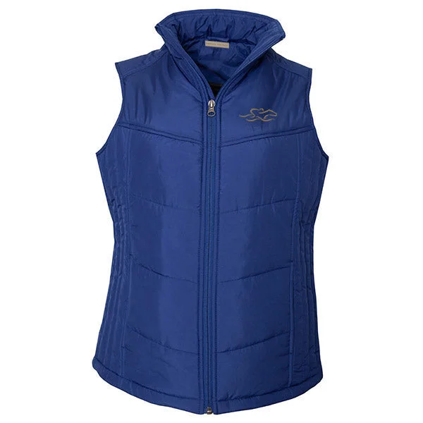 Equestrian Inspired Quilted Vest - Navy