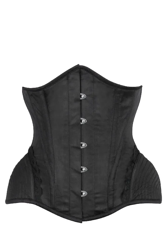 Black Burlesque Underbust with Bullet Hip Gores