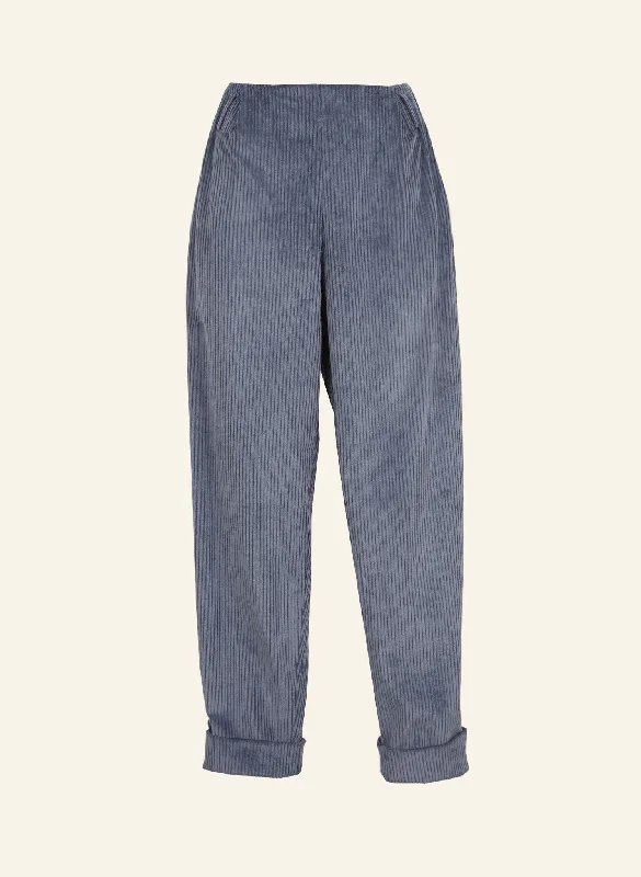 Wilma - Chalk Blue Corduroy Trousers