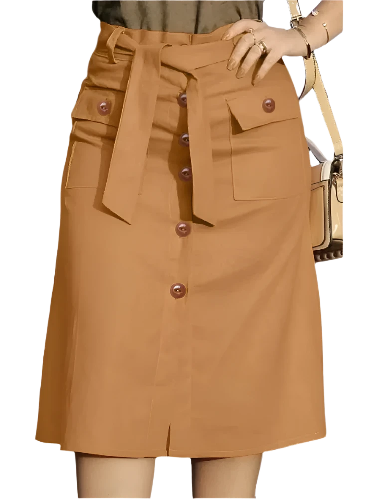 Women's Button Up Cargo Fashion Designer Short Skirts (Plus Size)