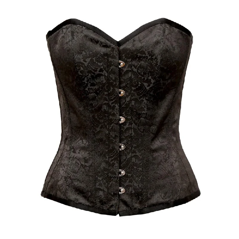 Rutherford  Black Brocade Overbust Corset