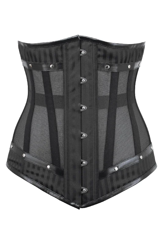 Black Mesh Steampunk Underbust