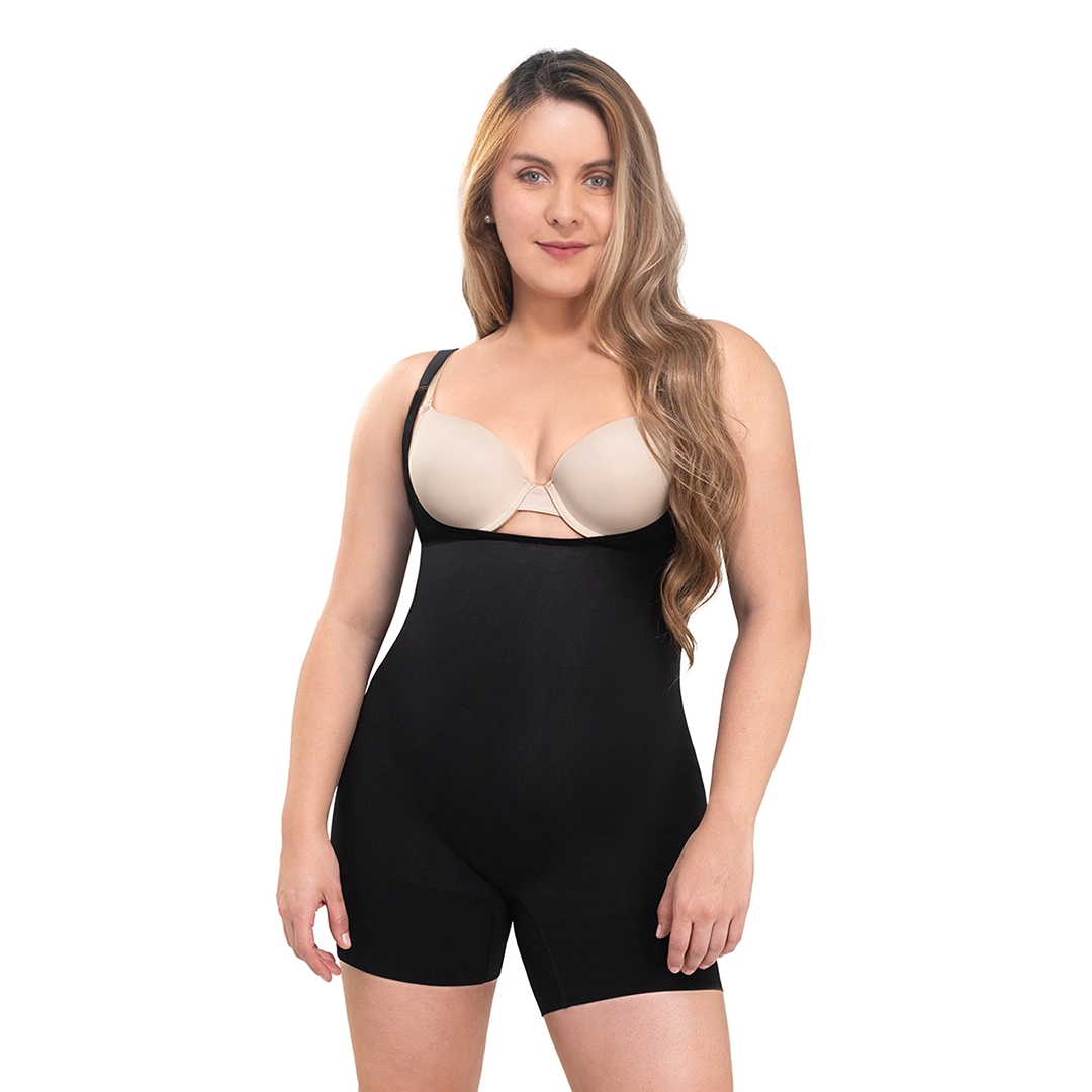 Bodysuit open bust Black - Tummy control shapewear