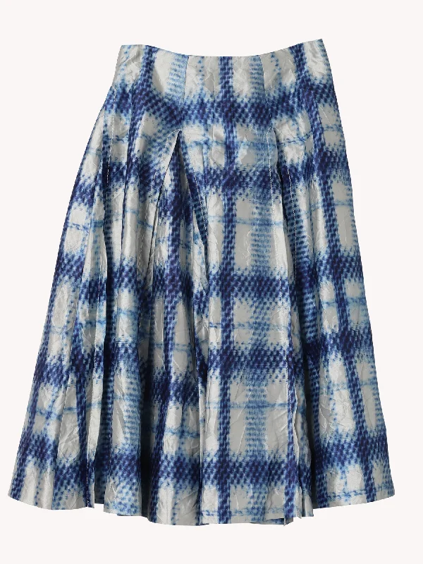 INDIGO PRINTED SKIRT