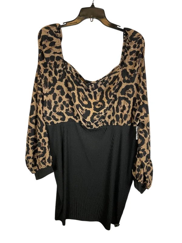 Dress Casual Short By Shein In Animal Print, Size: 4x