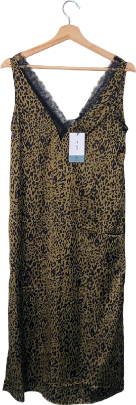 Lefties Leopard Print Slip Dress XS