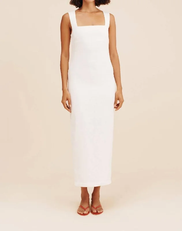 Alice Midi Dress In Ivory