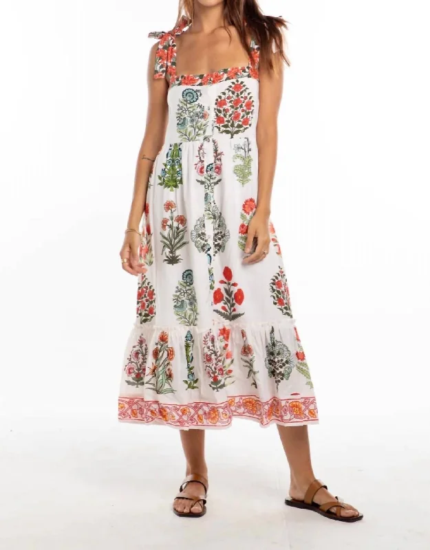 Demi Midi Dress In Flower Market