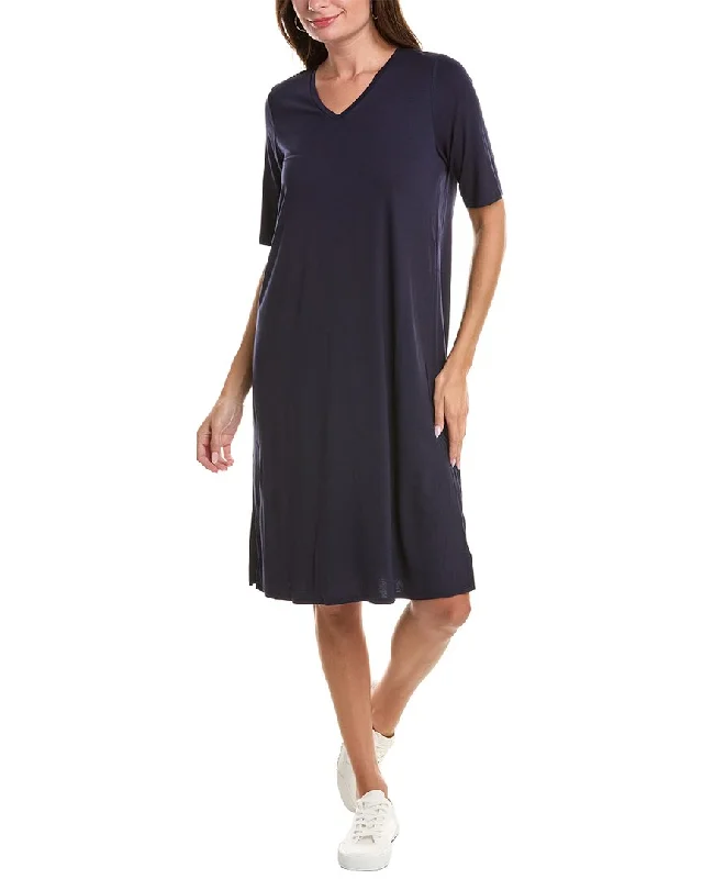 EILEEN FISHER V-Neck Midi Dress