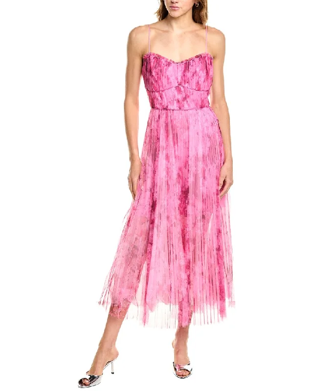 ML Monique Lhuillier Tulle Midi Dress