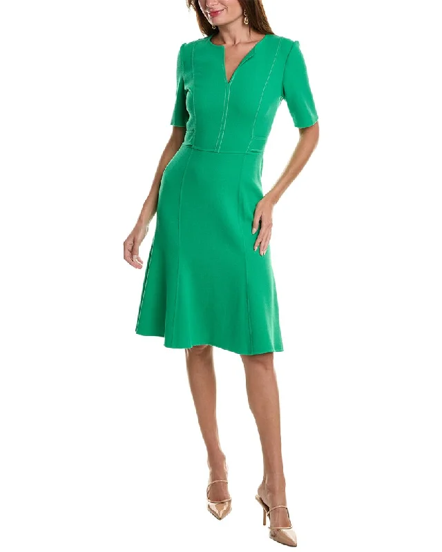 Oscar de la Renta Wool-Blend Midi Dress