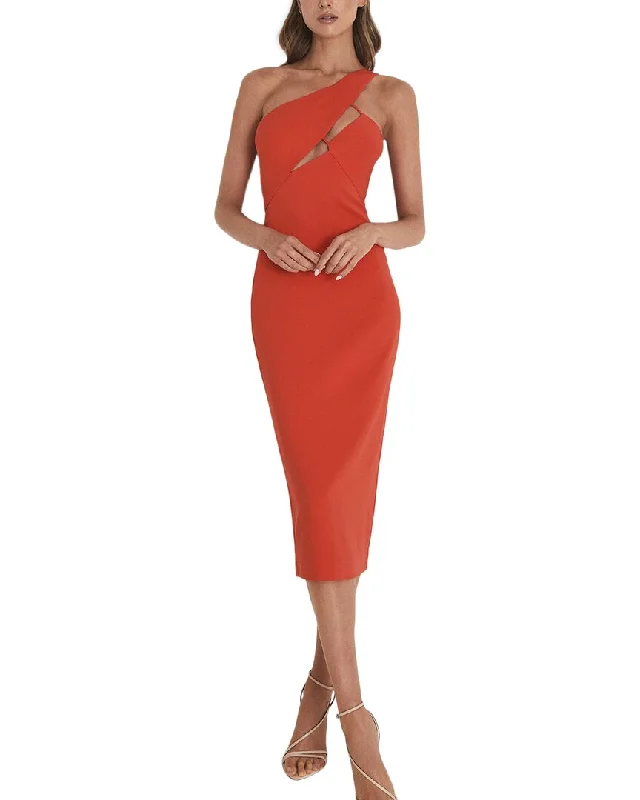 Reiss Elodie One-Shoulder Bodycon Midi Dress