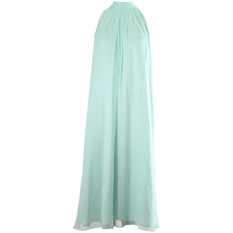 Rotate Birger Christensen Crepe Halterneck Midi Dress in Mint Polyester