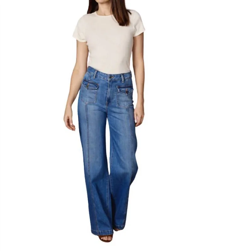 Manhattan Wide Leg Jean In Bennet