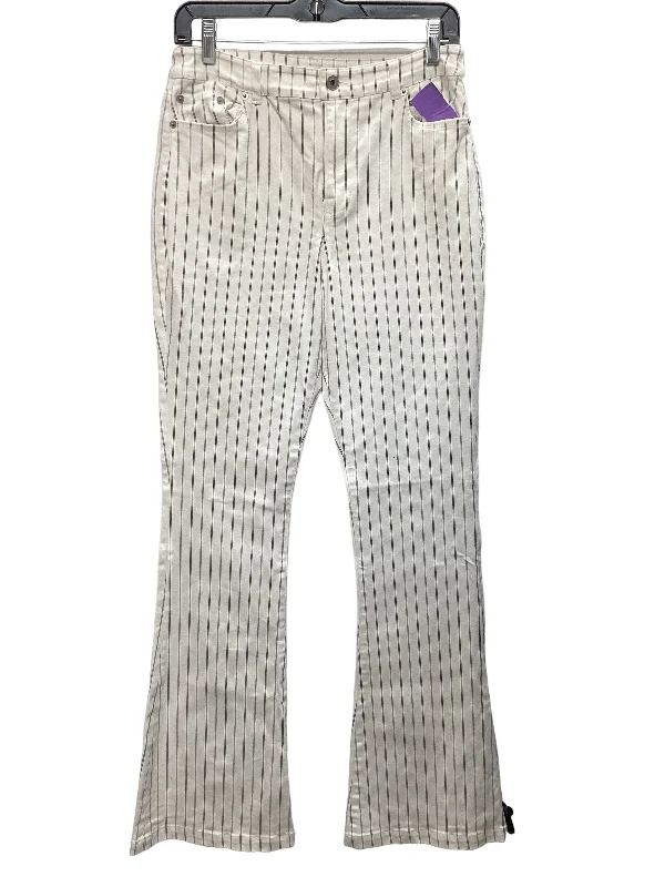 Striped Pattern Jeans Flared Chelsea And Violet, Size 4