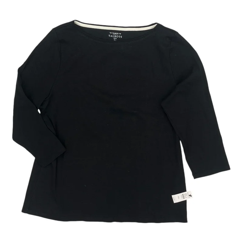 Top 3/4 Sleeve Basic By Talbots In Black, Size:Xlp