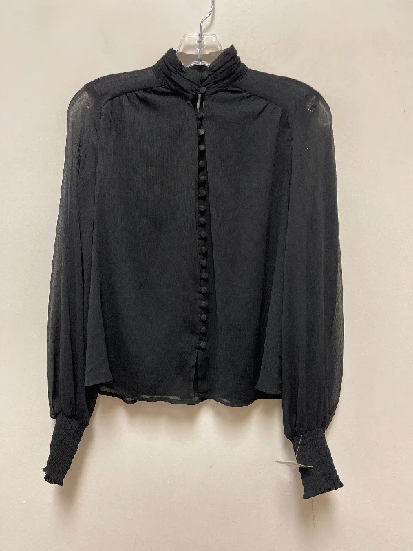 Top Long Sleeve By Anthropologie In Black, Size: S