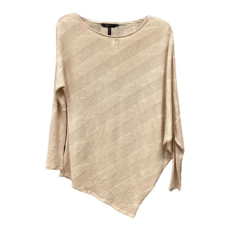 Top Long Sleeve By Bcbgmaxazria In Beige, Size: Xs