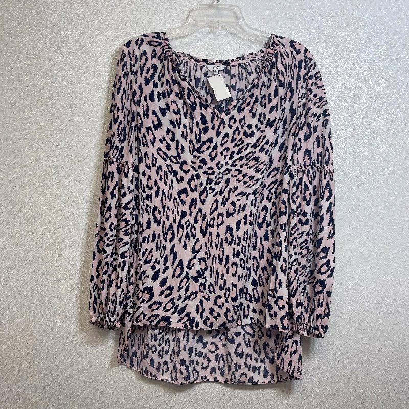 Top Long Sleeve By Crown And Ivy In Print, Size: L