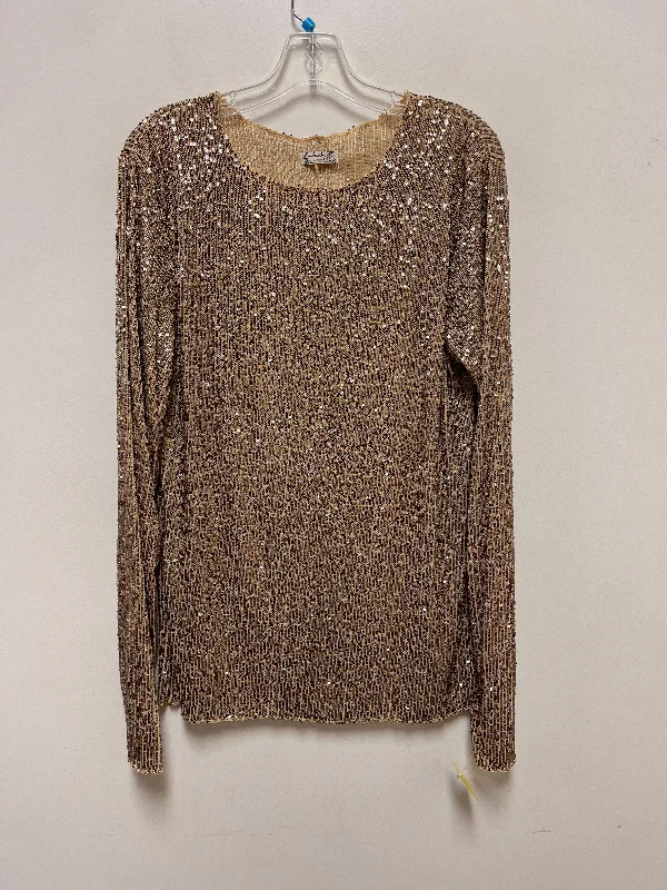 Top Long Sleeve By Free People In Gold, Size: Xl