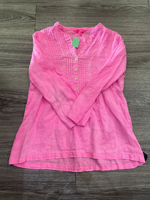 Top Long Sleeve By Lilly Pulitzer In Pink, Size: S