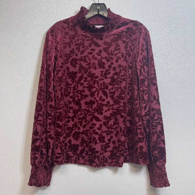 Top Long Sleeve By Maurices O In Rust, Size: L