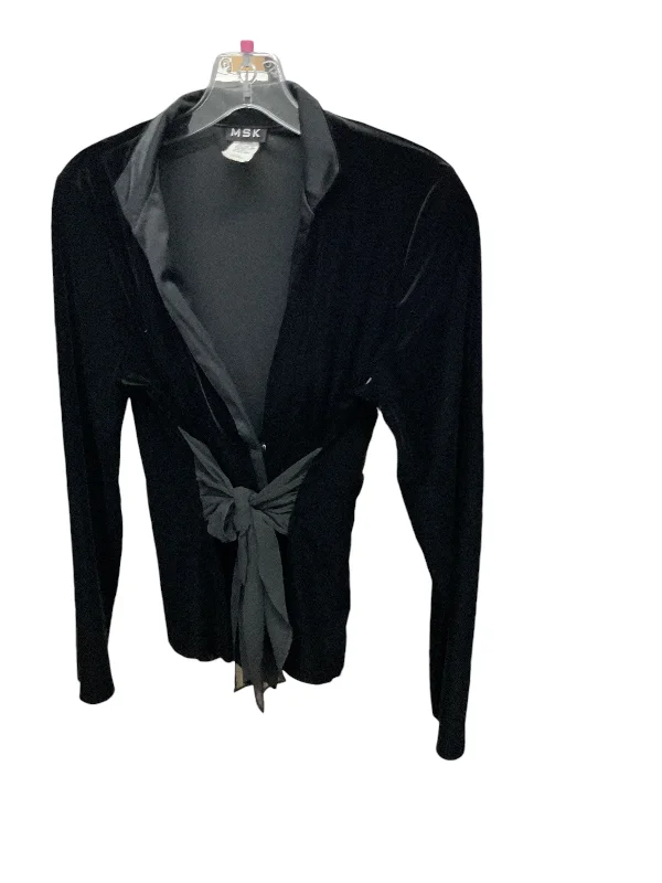 Top Long Sleeve By Msk In Black, Size: S