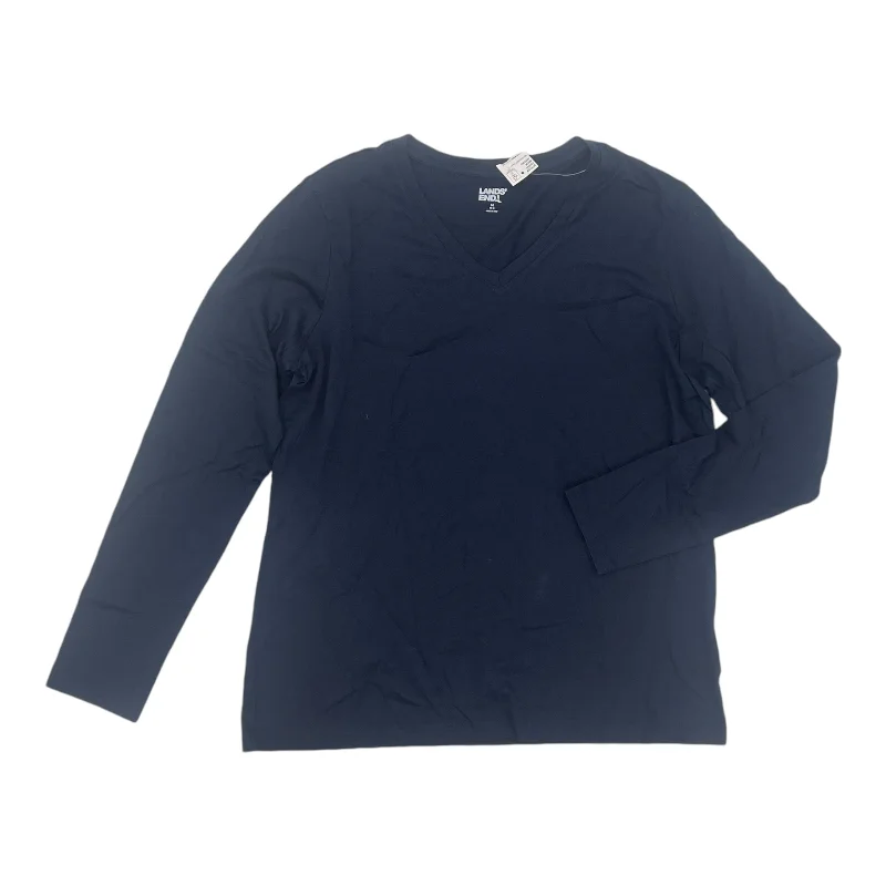 Top Ls By Lands End In Navy, Size:M