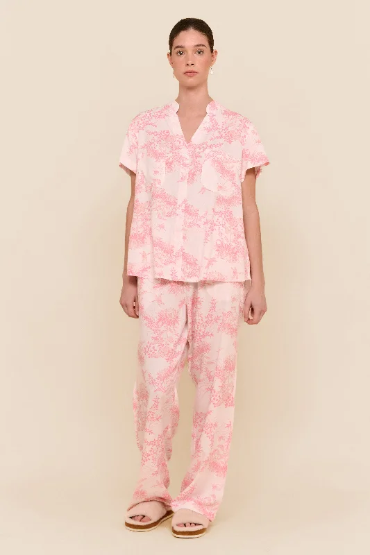 Maggie Pyjama Set - Long Pants - Summer Toile - Pink