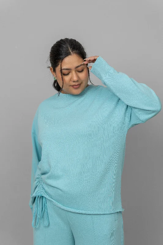 Sky Blue Cotton Terry Sweatshirt